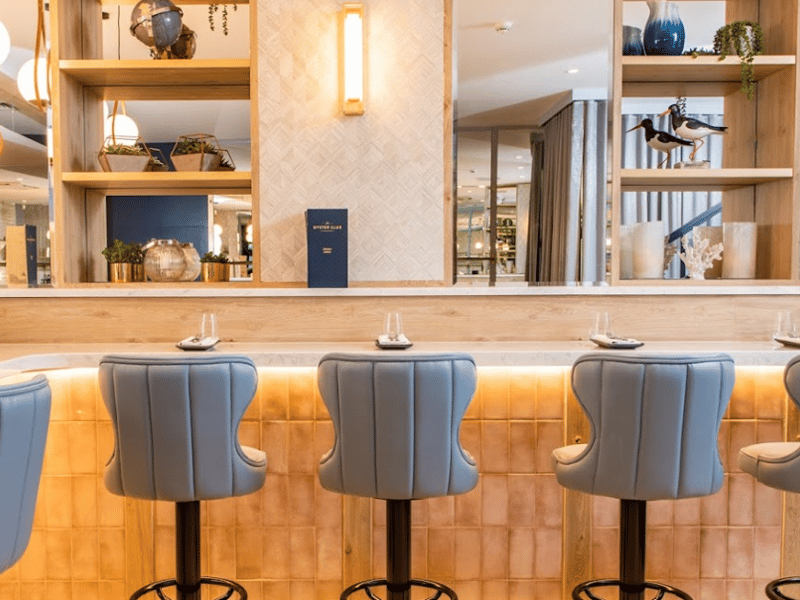 His upmarket Michelin starred restaurant Adam’s is a real treat. But at the Oyster Club Adam Stoke prides himself in a casualand relaxed approach to dining. The menu focuses on great food and a stunning wine list.