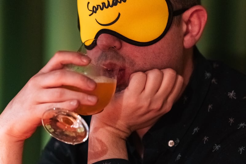 This time we are offered eye-masks as we learn more about the differences between the beers in the range.  The lager style Super Chiara is an ideal beer for an afternoon in Milan. 