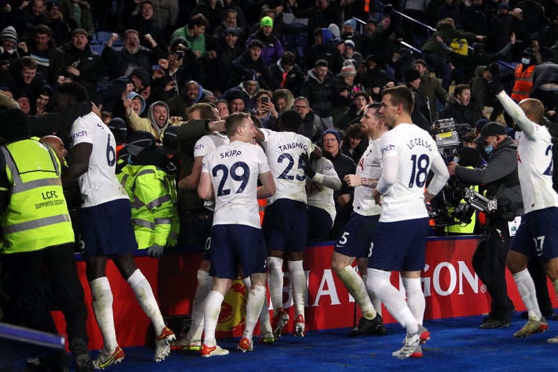 Tottenham were 2-1 down deep in stoppage time against Leicester last season and somehowe picked up all three points, with Steven Bergwijn scoring twice. What a night.