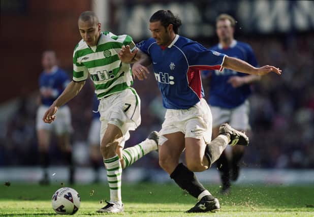 How do Celtic ad Rangers overall top flight points totals compare between 1998 and 2022? 