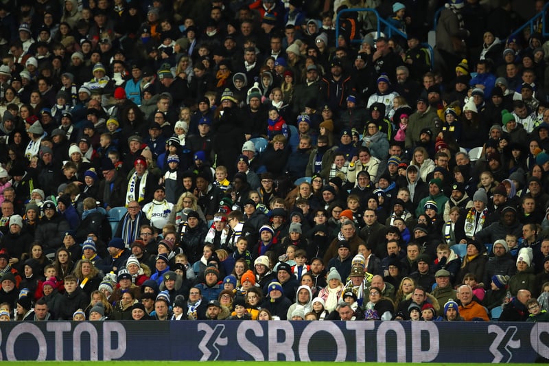 Supporters of Leeds United look on during the friendly match between Leeds United and AS Monaco at Elland Road on December 21
