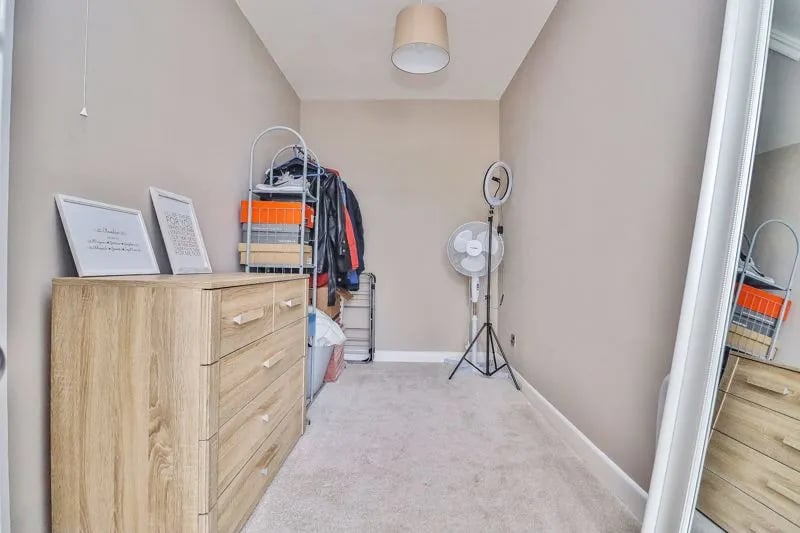 The second bedroom can also be used as storage space