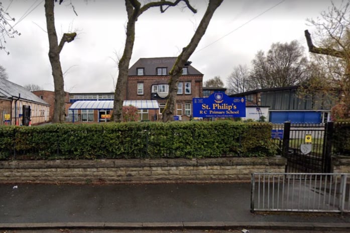 Another outstanding Salford primary school, St Philip’s RC Primary School got the top rating in its last report, published just before lockdown in February 2020. Photo: Google Maps
