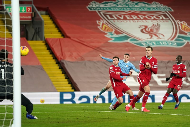 One of Phil Foden’s breakout games, as the youngster announced himself as one of City’s key players. He provided a goal and assist, with Ilkay Gundogan (2) and Raheem Sterling also scoring. Alisson had a shocking game as Guardiola recorded a first Anfield win, while the champions suffered a devastating loss to the side who would take their crown in 2020/21.
