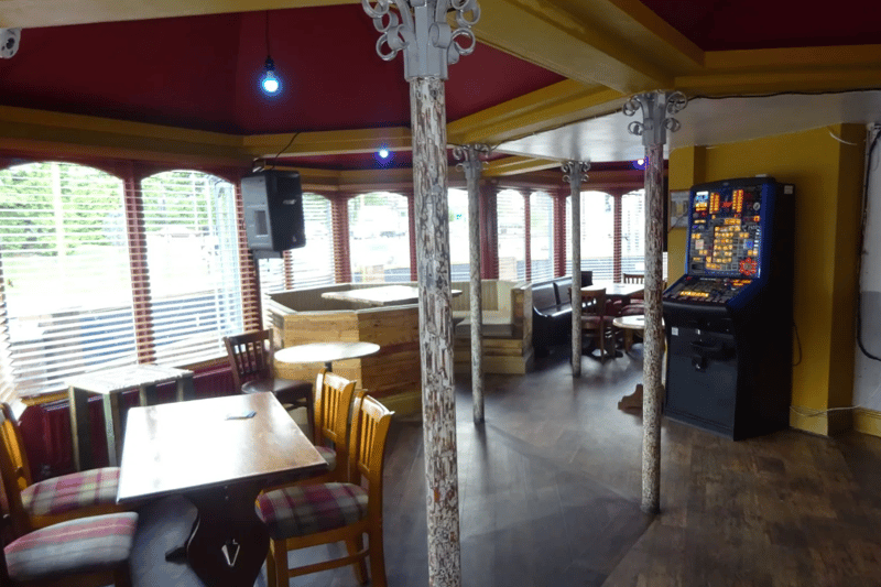 Inside the pub, showcasing the vast sitting area