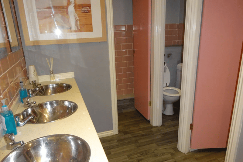 A view inside the toilets