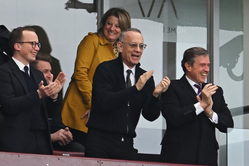 Mr Hanks is Villa’s most famous supporter, alongside Prince William, although he is definitely the most surprising. The Forest Gump Oscar-winner attended Villa’s 4-2 defeat against Arsenal and seemed to love the atmosphere