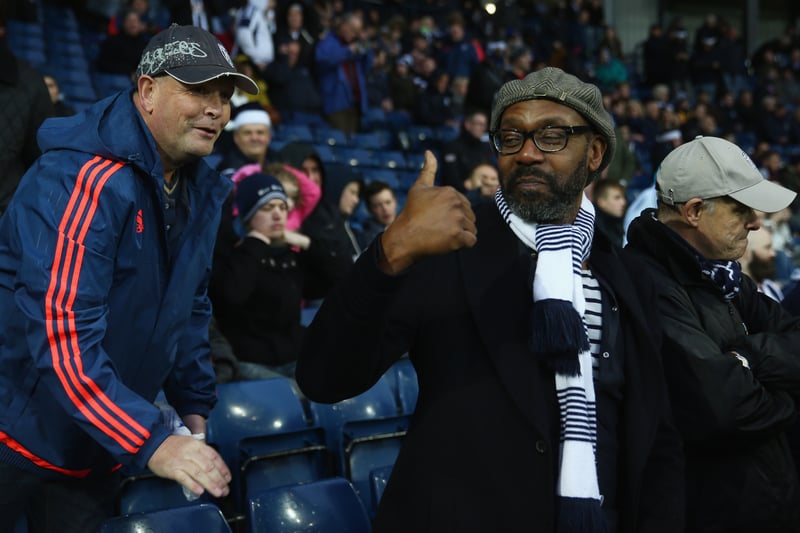The actor, comedian, singer and television presenter from Dudley has followed the Baggies for decades.Here he is sharing a laugh with a fan on the stand prior to the match between West Brom and A.F.C. Bournemouth at The Hawthorns on December 19, 2015