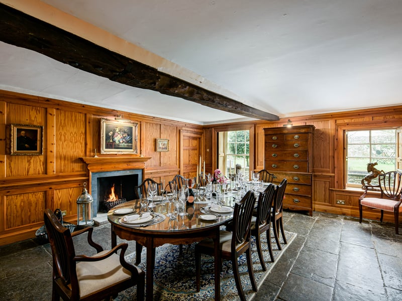 Where a young Jacob Rees-Mogg and his family - which includes dad Lord William Rees-Mogg - would have dined at enjoyed family meals.