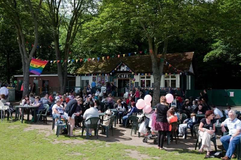 The cafe in Endcliffe Park during Gay Pride Festival, June 2010