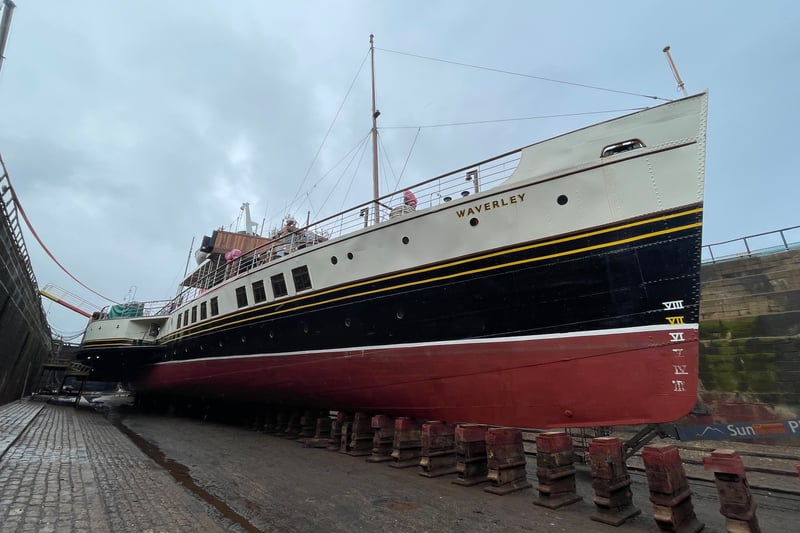 Waverley is currently berthed in Greenock’s James Watt Dock with maintenance works ongoing head of the 2023 season which starts on Friday May 19.