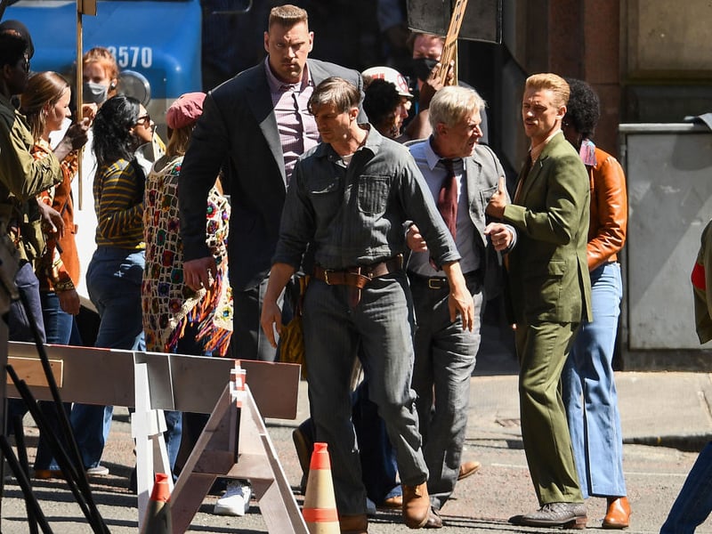 Harrison Ford was also present on set for non-action scenes (Photo by Jeff J Mitchell/Getty Images)