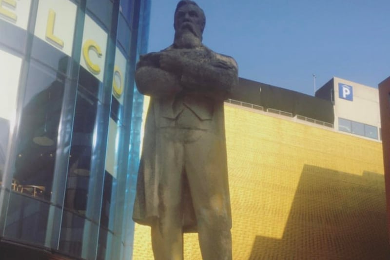 This controversial statue of philosopher Friedrich Engels arrived in Manchester in 2017. It was brought over by artist Phil Collins from a village in Eastern Ukraine, where it had been taken down as part of the country’s post-revolution de-communisation efforts (you can still see remnants of where it had been defaced with patriotic blue and yellow paint). Although Engels has an important connection to Manchester, having lived here for almost two decades and having met Karl Marx here, it angered the Ukrainian community, who regard it as a symbol of the authoritarian Soviet regime. 