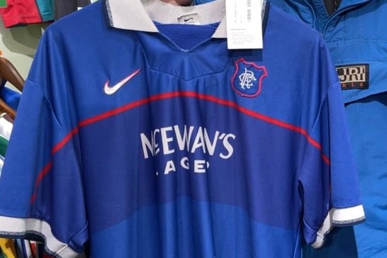 Rangers 1997/99 - A jersey that will hold mixed feelings for Gers fans as although they saw their side complete a historic ninth title in this shirt, it was also the jersey which they lost the coveted 10 in a row to Celtic. 