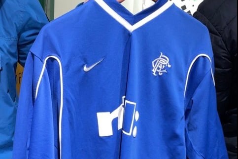 Rangers 1999/00 - This shirt was the first time that a Rangers jersey hadn’t featured the McEwan’s Lager sponsor in 12 years. They would go on to win a second consecutive title under Dick Advocaat. 