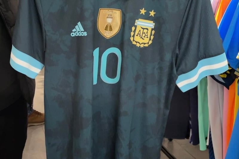 Argentina 2020/21 - The reigning World champions tasted success 18 months previous to their World Cup win after they defeated Brazil in the final of the Copa America. The jersey features a special badge to commemorate the win as well as Lionel Messi’s name and shirt number. 