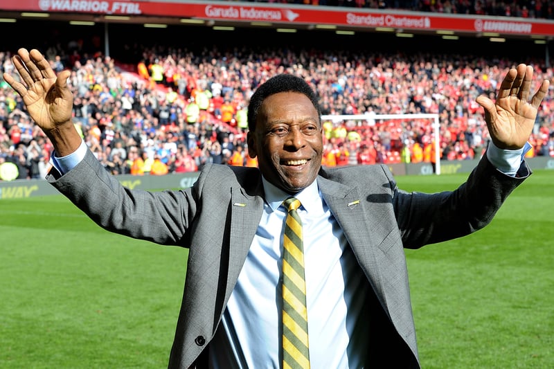 Pele visited Anfield in 2015 when Brendan Rodgers’ Liverpool side were about to face Manchester United. The Brazil legend had travelled from London where he, Robbie Fowler and Steve McManaman had done a Subway sandwich promo.