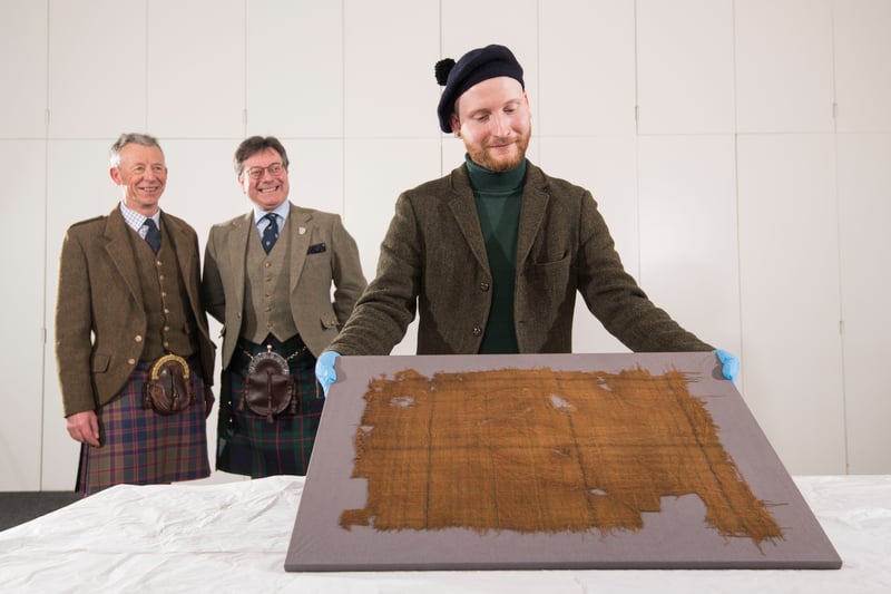 Scotland’s oldest known true tartan is on display for the first time. 