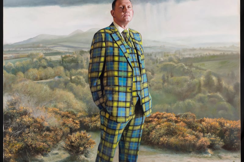 This portrait of rugby player Doddie Weir from the National Galleries of Scotland collection is part of the exhibition. 