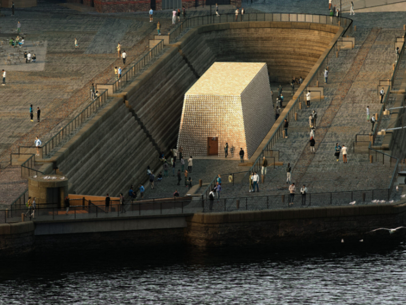 National Museums Liverpool submitted plans to revive Canning Dock in November 2023 as part of a ten-year plan to reimagine the city’s waterfront. Designed by architect Asif Khan and artist Theaster Gates, the development would cover an area of 194,000 sq ft and includes a pedestrian footbridge, an experiential installation on the South Dry Dock and a new contemplation space.