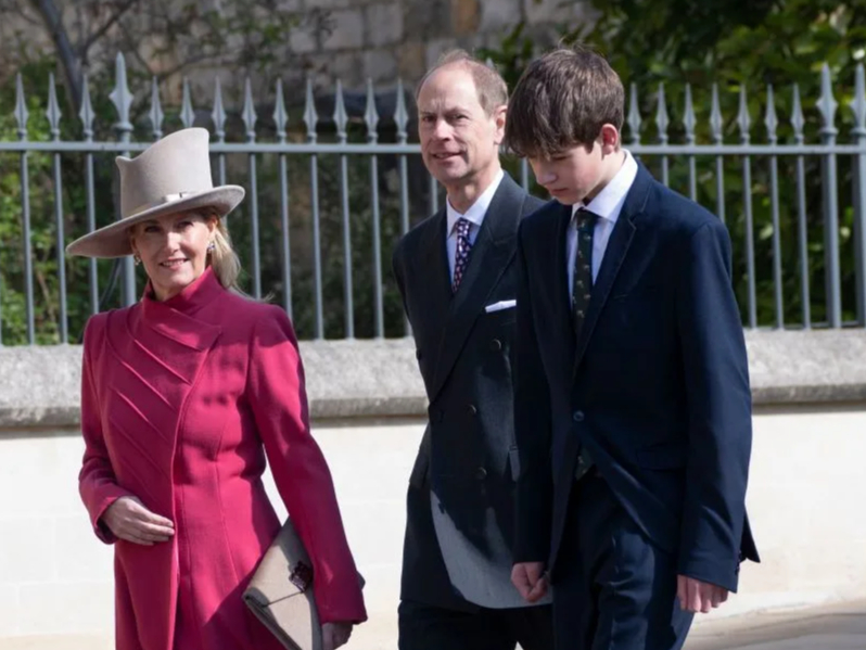 The Duke and Duchess of Edinbrough, Edward and Sophie, with their son their son James, the Earl of Wessex