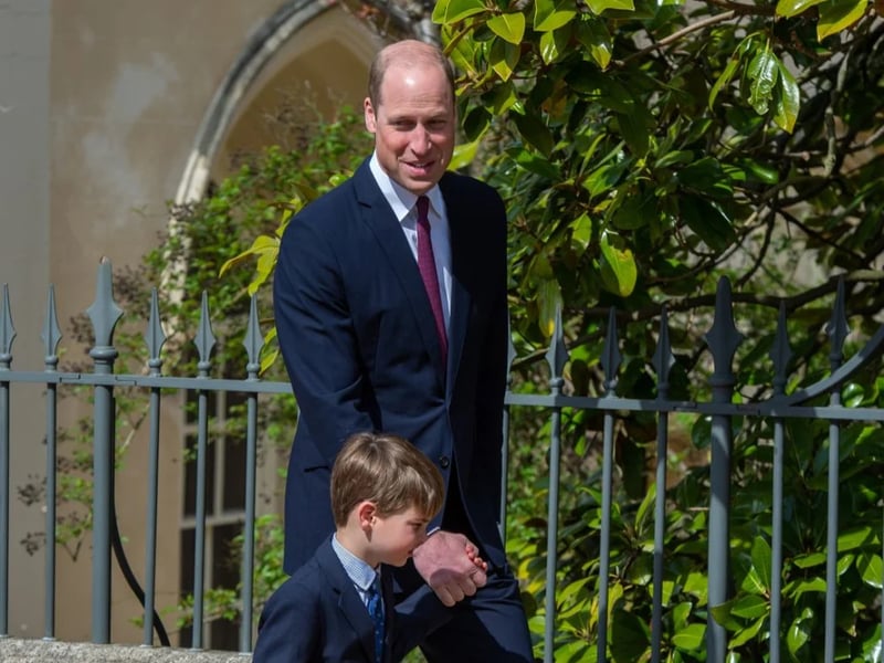 Prince William and his son Prince Louis