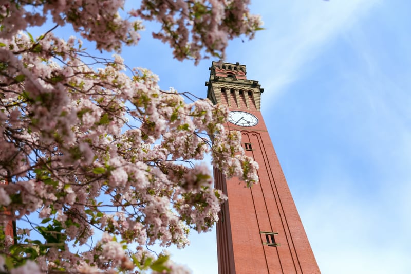 The Joseph Chamberlain Memorial Clock Tower, or colloquially Old Joe, is a clock tower located in the University of Birmingham, in Edgbaston. It is believed to be the tallest free-standing clock tower in the world. (Photo - Bo Luan/Wirestock Creators - sto)