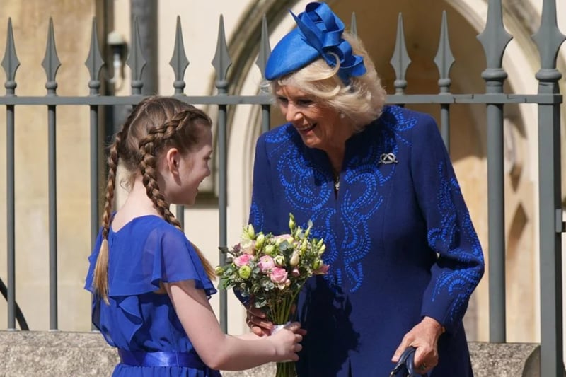 Princess Charlotte and Queen Consort Camilla at the service