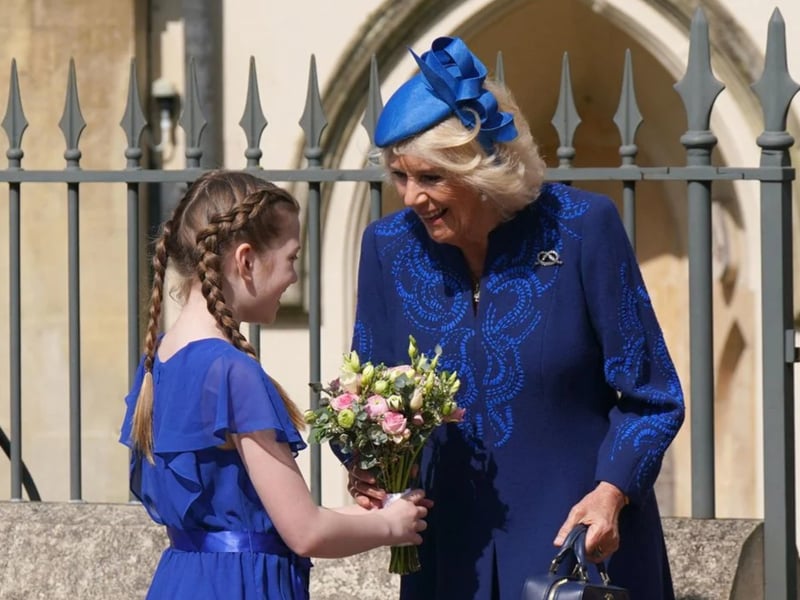 Princess Charlotte and Queen Consort Camilla at the service