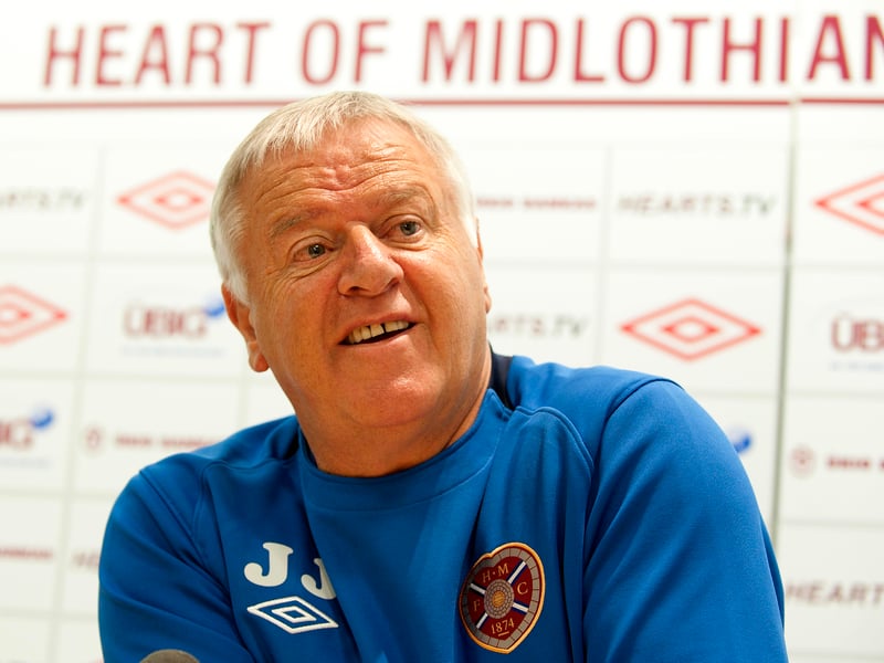 1998 Scottish Cup-winning boss returned for a second stint at the start of the 2010's. Finished third and was then sacked after just two games of the 2011–12 SPL season. Last worked with Hearts as an advisor to Ann Budge on player recruitment.