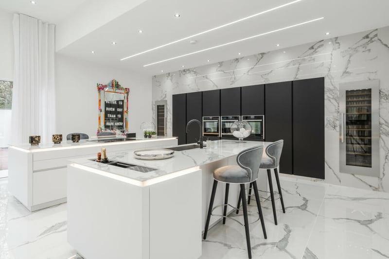 The Leicht kitchen is sleek and modern.