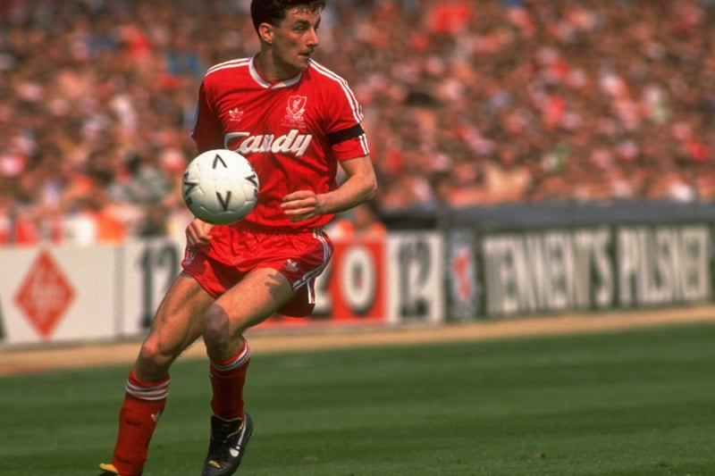 John Aldridge seen here sporting one of the most famous and popular kits during the FA Cup final against Everton at Wembley Stadium - a match they won match 3-2.