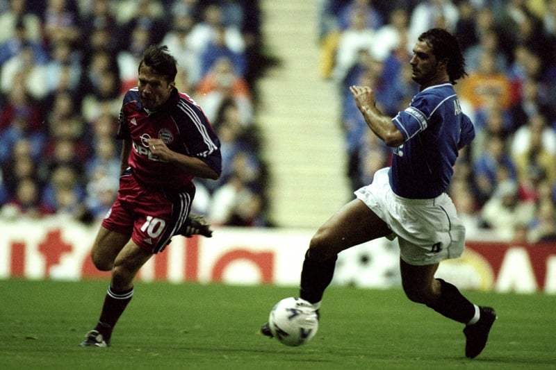 Matthaus had a very juicy battle against a young Barry Ferguson when his Bayern side visited Ibrox in 1999. He remains the only German player to have been awarded the FIFA World Player of the Year which followed winning the World Cup in 1990. The match at Ibrox finished all square at one goal a piece. 