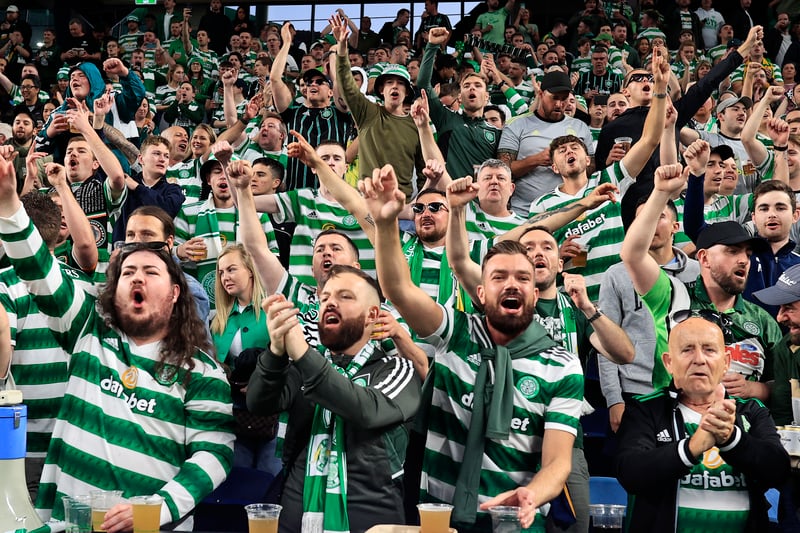 A large group of Celtic supporters cheer on their side against Sydney FC during the inaugural Super Cup in November.