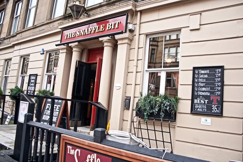 The Snaffle Bit on Sauchiehall Street is a great place to enjoy cheap pints in a traditional Scottish pub environment!