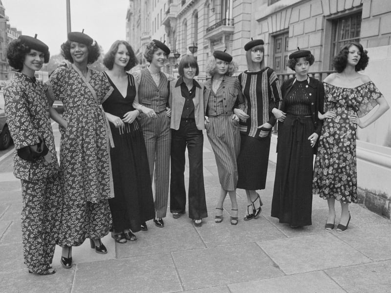 When Quant opened her famous boutique, Bazaar, in London's Chelsea in 1955, trousers, jeans and suits weren’t commonly worn by women, but she changed all that. By the end of the 1960s, Quant had firmly established trousers and suits as an alternative option for women. This is shown in this photo of Quant’s 1975 Autumn/Winter Collection Preview.