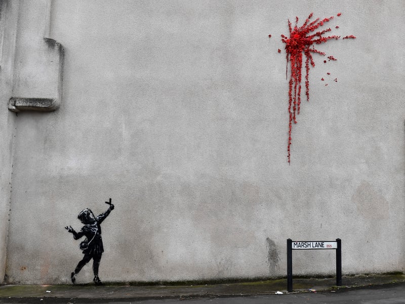 Banksy is one of the world’s most famous artists, pictured here is Banksy’s artwork