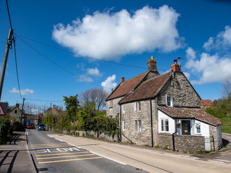 The pub sits in a quiet town in Somerset