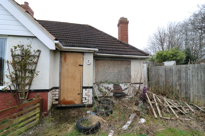 The derelict bungalow has been labelled an ‘ideal investment opportunity’ by estate agents who have given it a guide price of just £42,000. Picture: Auction House Birmingham / SWNS