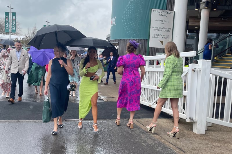 It’s a wet and windy day at Aintree.