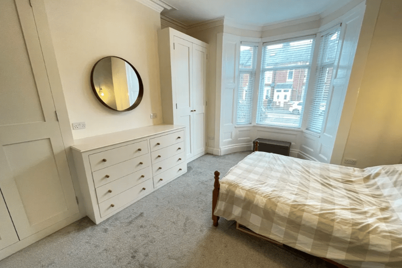 One of two bedrooms at the property