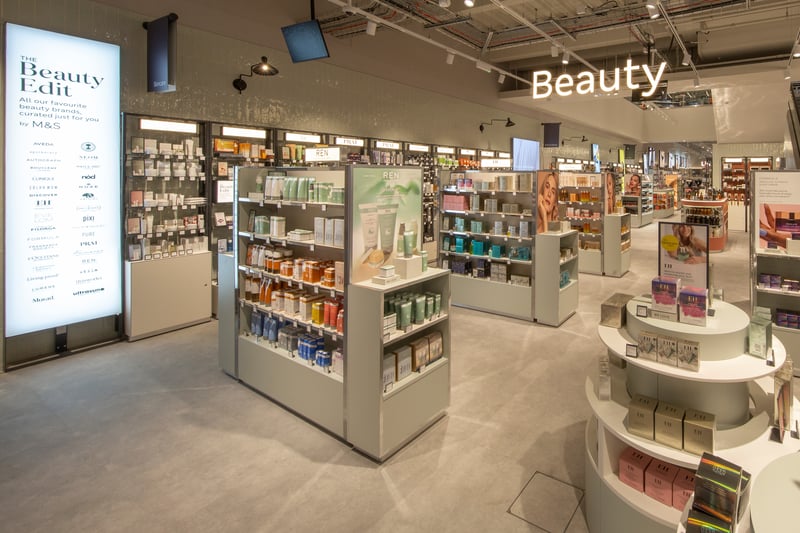 The beauty department at the new Leeds White Rose M&S store
