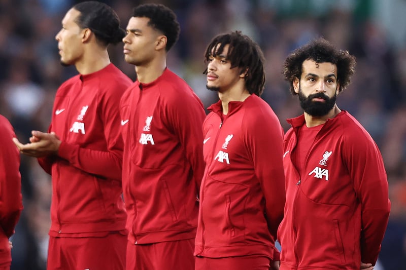 Liverpool stars watch on just before kick-off in what was the calm before the storm.