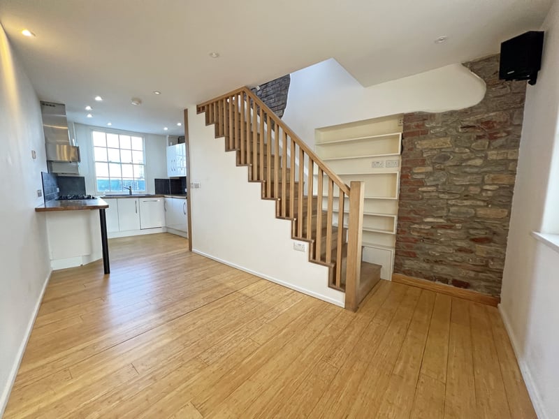 An open plan kitchen area