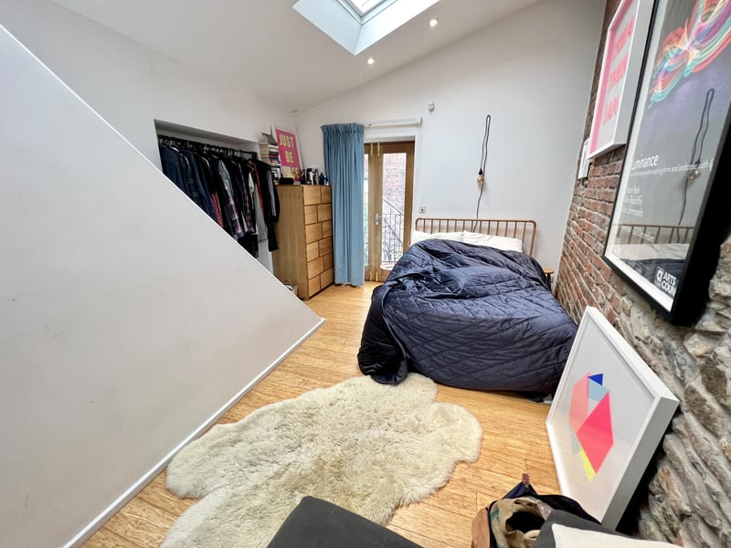 The only bedroom in the property