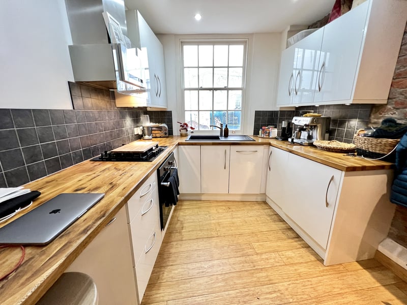 The kitchen of the property