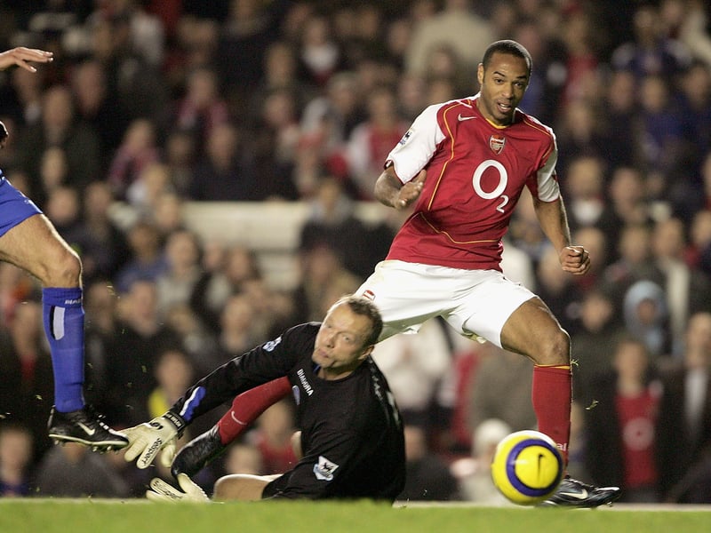 Henry picked up the golden boot in Arsenal’s ‘Invincible’ season with 30 goals in 37 games.