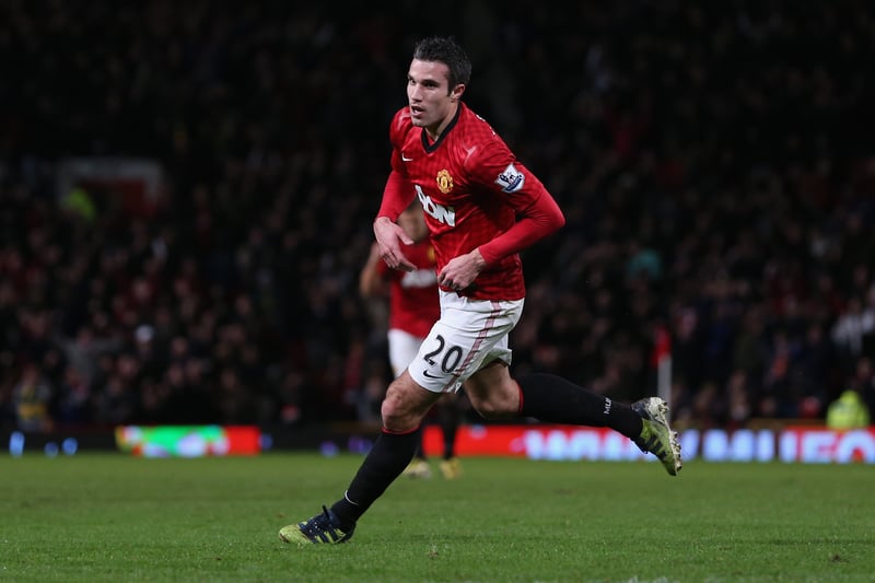 The Dutchman scored 26 goals as he inspired Man United to the Premier League title in Sir Alex Ferguson’s final game in charge.