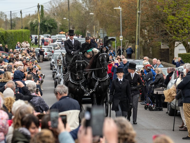 The streets of O’Grady’s home village were lined by fans and celebrities