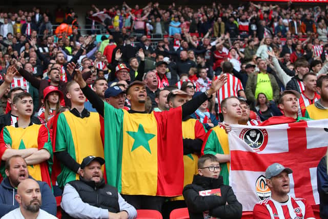 Blades fans at Wembley 